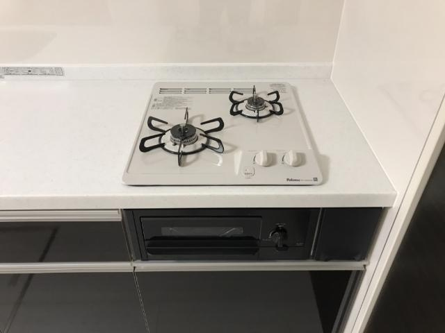 グランチェスタＳＴのキッチン|２口ガスコンロ