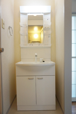 忙しい朝の味方　洗髪洗面化粧台！