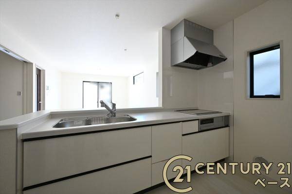 リーブルガーデン高畑町 ２号棟 ／新築一戸建の内観：施工例|■収納力と使いやすさを追求したシステムキッチンです！■