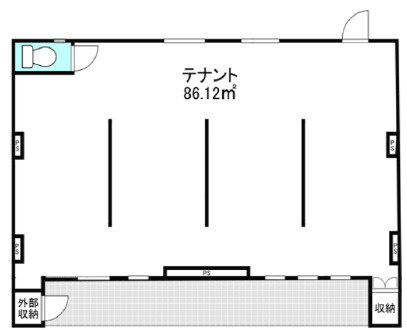 大津市黒津２丁目の店舗一部の間取り