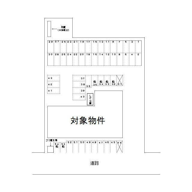 シャトーみずほの駐車場