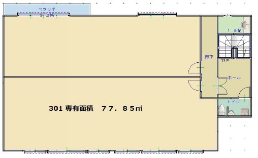 大津市梅林２丁目の事務所の間取り