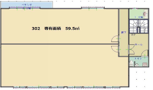大津市梅林２丁目の事務所の間取り