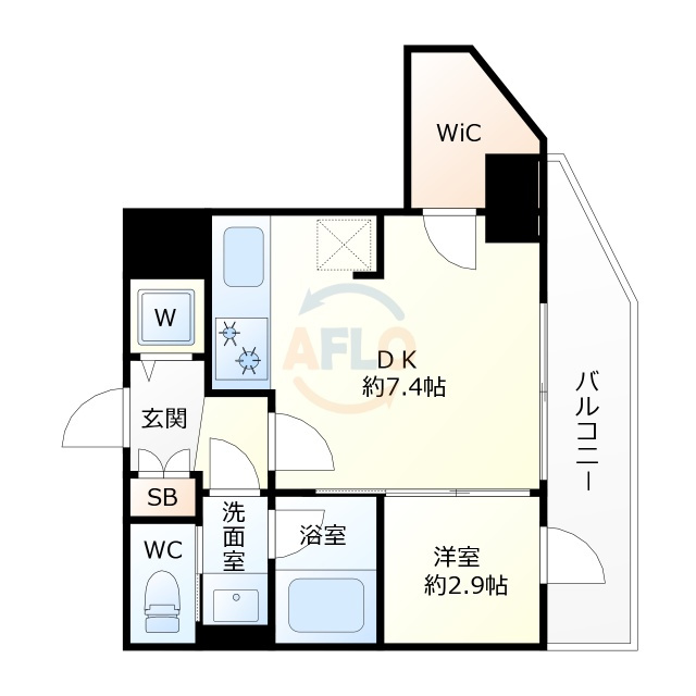 シーズンフラッツ梅田EASTの間取り|シーズンフラッツ梅田EAST　間取り