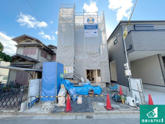 松原市小川　第3期　新築一戸建ての外観|現在の進捗状況です！順調に作業進行中、完成が待ち遠しいです！詳細の間取り等、お気軽にお問い合わせください！