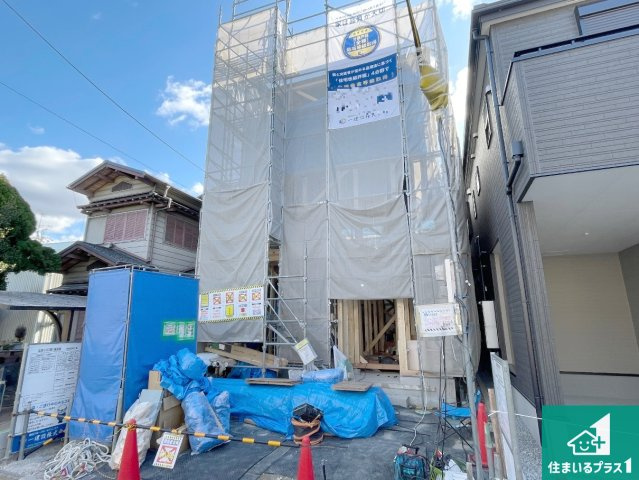 松原市小川　第3期　新築一戸建ての外観|現在の進捗状況です！順調に作業進行中、完成が待ち遠しいです！詳細の間取り等、お気軽にお問い合わせください！
