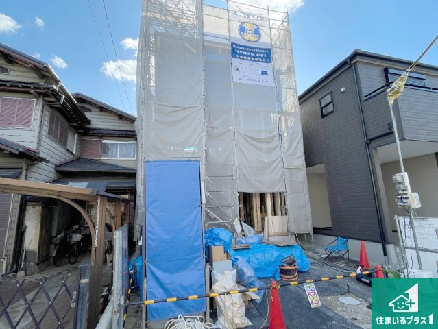 松原市小川　第3期　新築一戸建ての外観|現在の進捗状況です！順調に作業進行中、完成が待ち遠しいです！詳細の間取り等、お気軽にお問い合わせください！