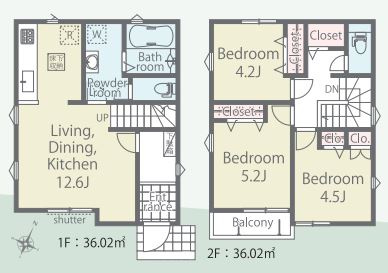 【間取り】 | 陽の光をたっぷりと浴びながら気持ち良く生活が出来ます。夢のマイホーム、夢ではなく実現出来ます！見学・ご相談等、お気軽にご連絡下さい。
