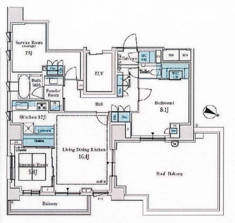 パークホームズ文京白山ヒルテラスの間取り