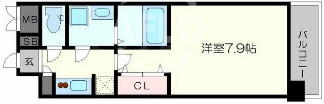 コンフォリア心斎橋ＥＡＳＴの間取り|コンフォリア心斎橋ＥＡＳＴ　広々とした使い勝手の良い間取り