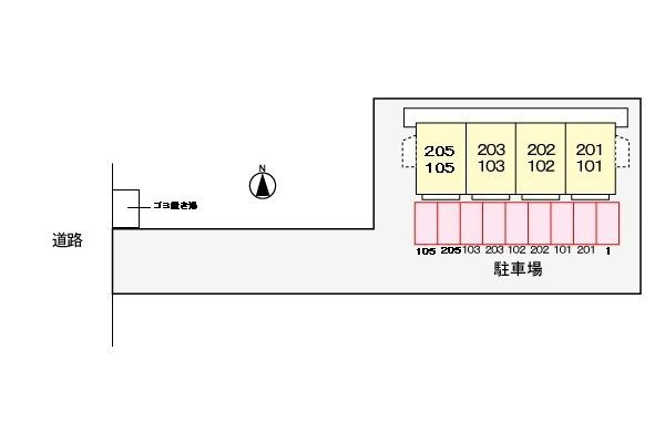 熊本市南区近見８丁目のアパートのその他共用部分