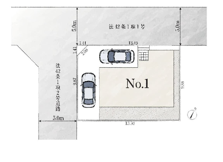 仲介手数料無料　Livele Garden.S　東村山市青葉町Ⅱ　全1棟　の区画図