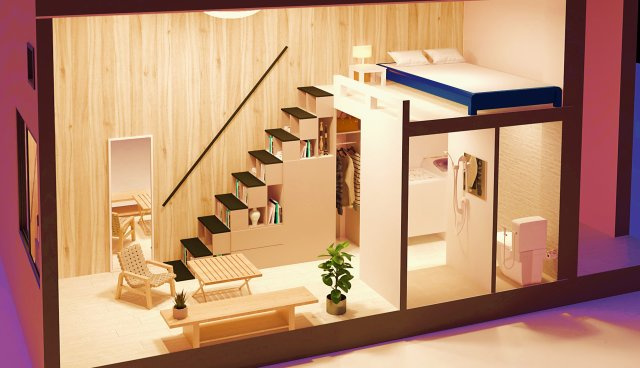 LEDミラージュFの外観パース