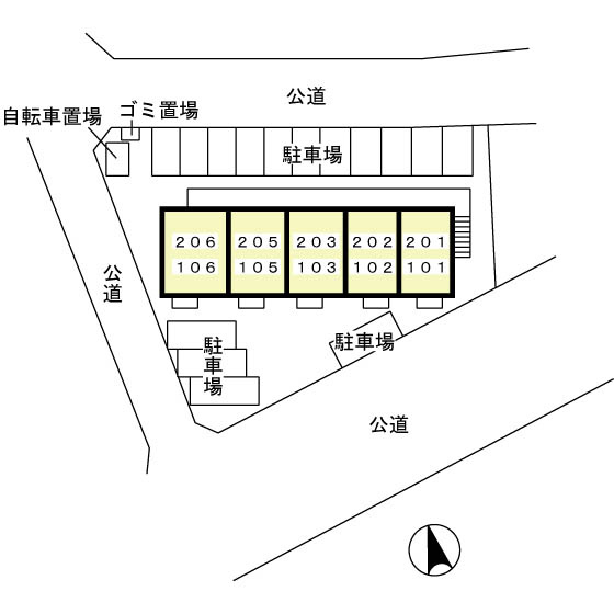 ビューテラス　　刈谷市近郊の賃貸はクラスホームの区画図