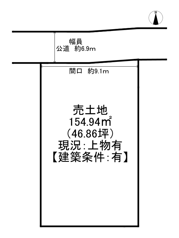 姫路市御立中7丁目/売土地の土地図