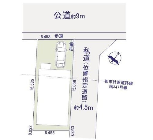国分寺市日吉町３丁目の区画図