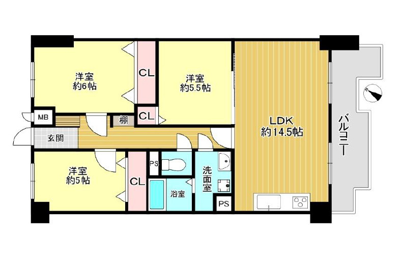 メゾンドール朝霧の間取り