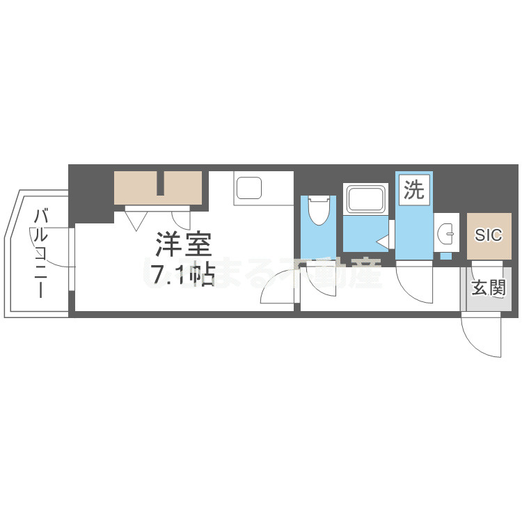 Ｍｅｔｒｏｓａ谷町六丁目Ｓｏｕｔｈの間取り