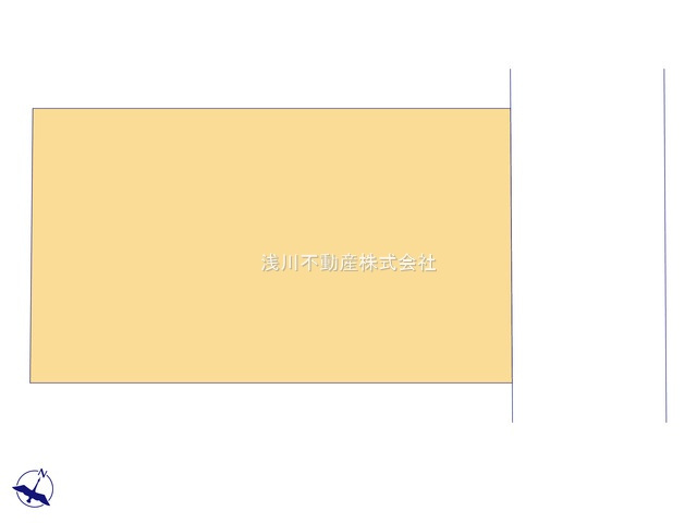 八王子市　高倉町　中古戸建ての区画図|～北東道路に面している整形地～