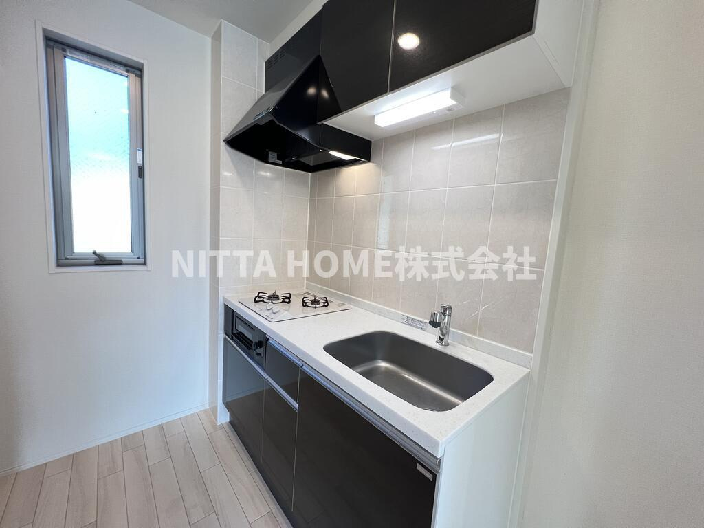 丹波市氷上町市辺のアパートのキッチン|2口ガスコンロ完備です♪