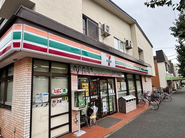 勝田台ファミリーハイツK棟の周辺|セブンイレブン勝田台店は徒歩9分の距離です。2025年10月撮影													
