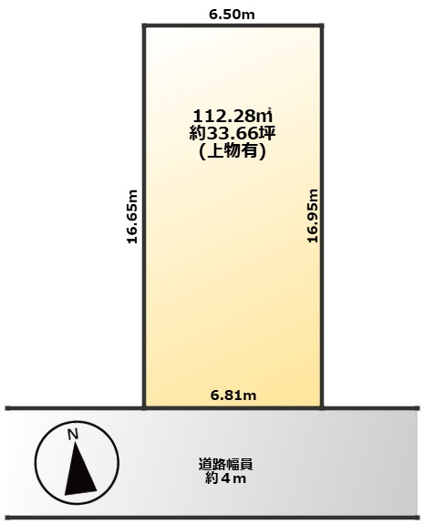 矢橋町売土地の土地図