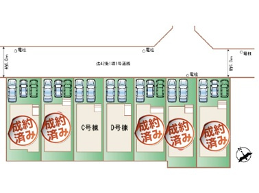 ＋＋　那覇市具志２丁目－C号棟（全７棟）の区画図|区画図