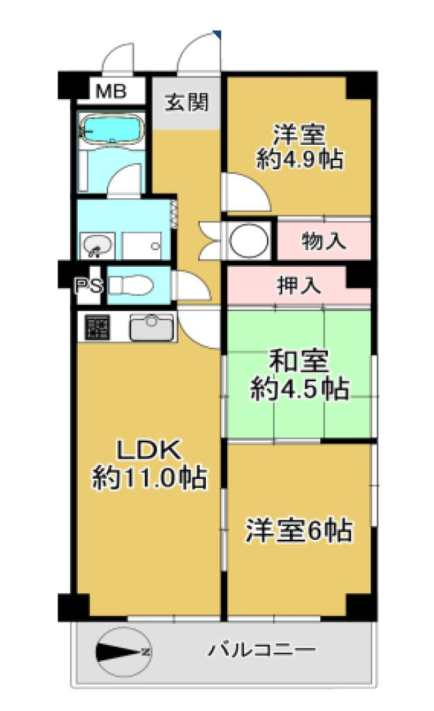パークサイド明石の間取り