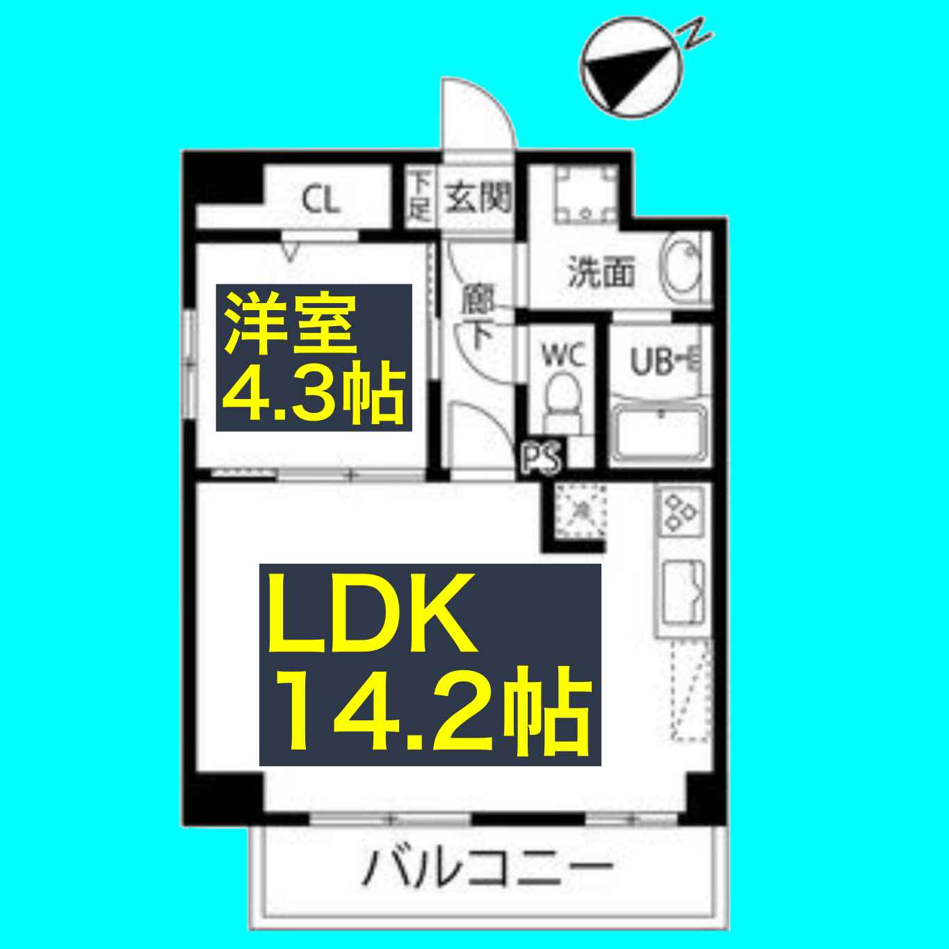 ウルフィエスタ徳川(旧 GRAN DUKE徳川)の間取り
