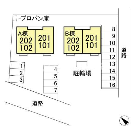 ワイ・ヴィクトワール　Ｂの区画図|高崎、前橋のお部屋探しはエンドスケープまで！お客様の理想お聞かせ下さい♪