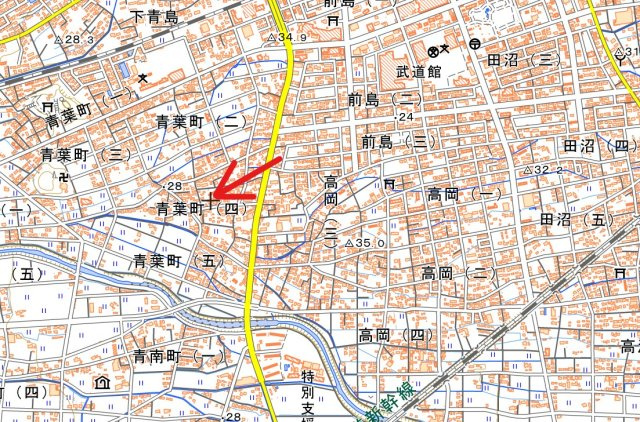 藤枝市　一棟アパートの地図