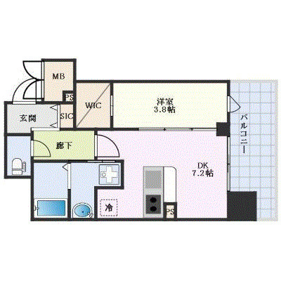 【間取り】 | la Waison NAMBA west