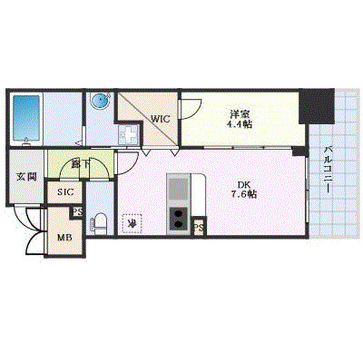 【間取り】 | la Waison NAMBA west