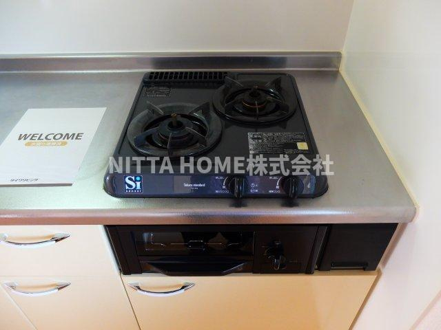 セジュールモナリエ篠山のキッチン|ガスコンロ&グリル付き★