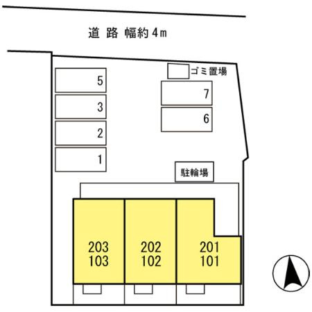 セジュールモナリエ篠山の区画図