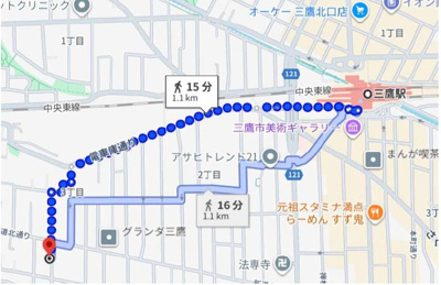 【地図】 | (仮称)上連雀５丁目賃貸住宅