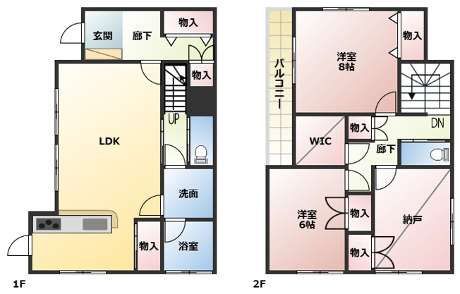 【間取り】 | WIC有　渋川市渋川　中古戸建　3SLDK