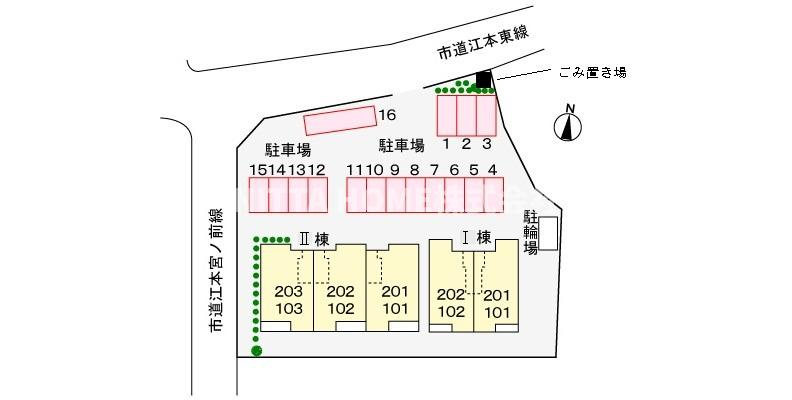 メゾン桜Ⅰの区画図