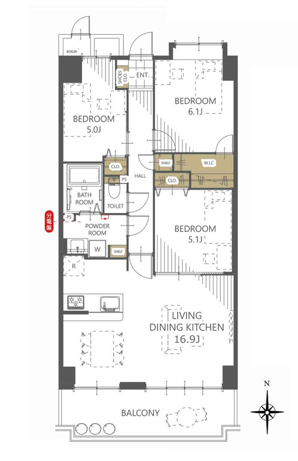 パレス朝霧の間取り