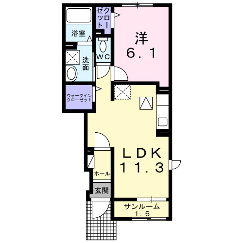 ミュール・ヴァリⅠ　　刈谷市近郊の賃貸はクラスホームの間取り