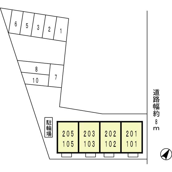 セジュール築地の区画図