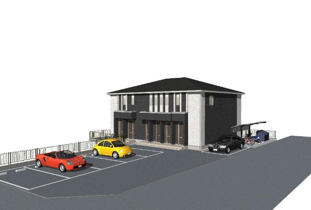 高砂市荒井町若宮新築アパートの外観|完成予想図