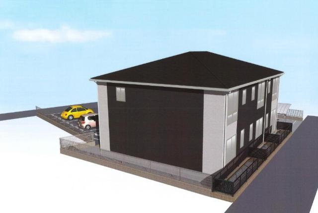 米田町平津新築アパートの外観|完成予想図