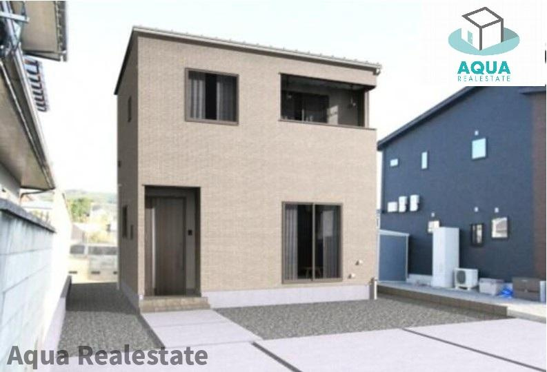 オール電化デザイナーズハウス高松市高松町⑦の完成予想図|外観パースです