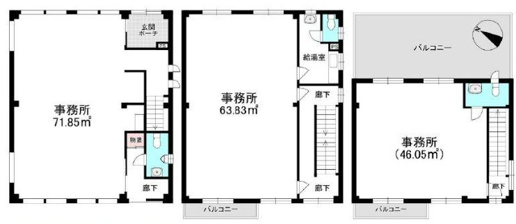 大阪市東住吉区桑津　一棟収益ビルの間取り
