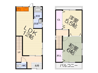 【間取り】 | 家原寺町2丁貸家