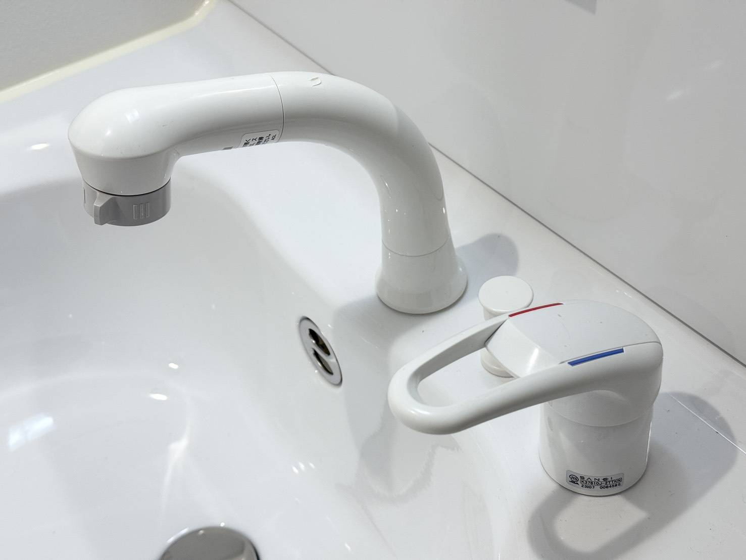 CASA上津の洗面所|使い勝手の良いシングルレバーの水栓