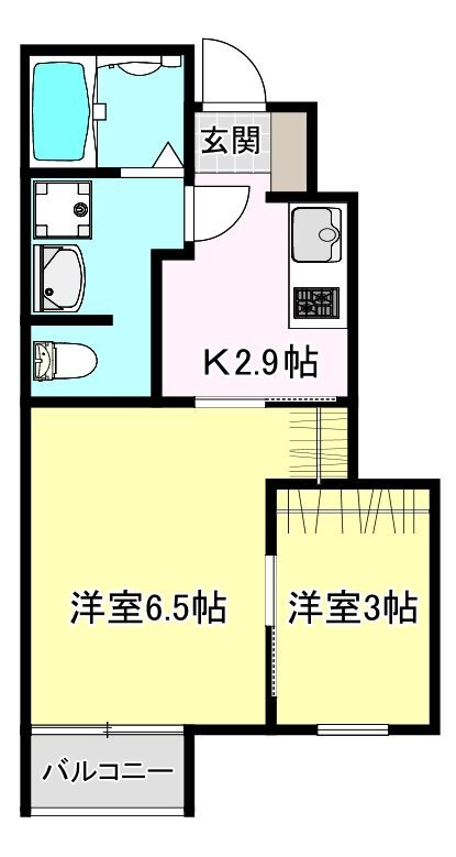 CASA上津の間取り|CASA上津103号の間取り