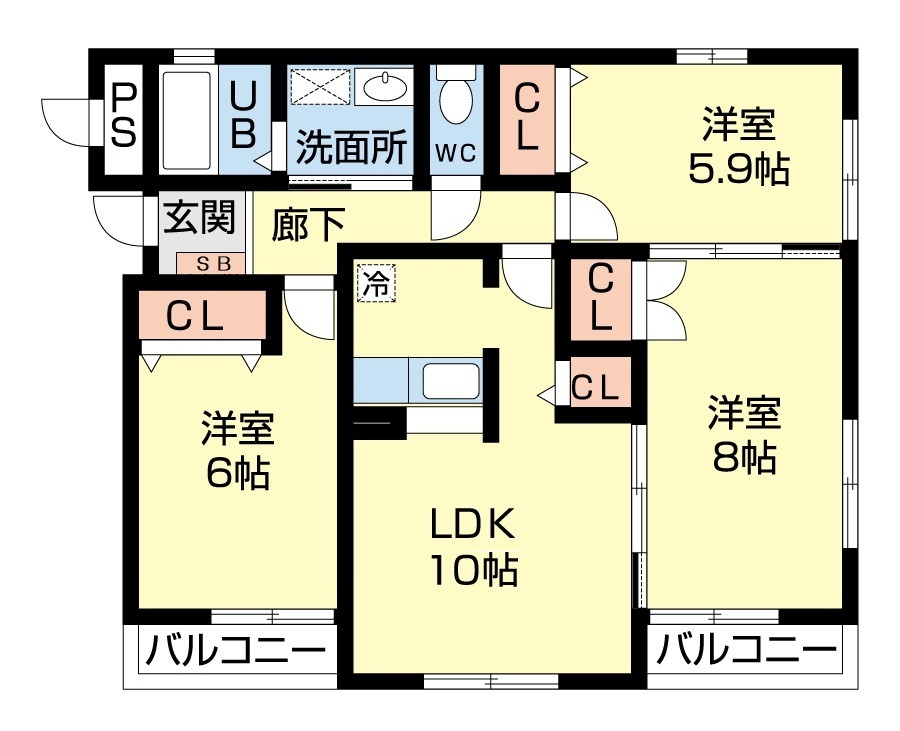 ＳＯＬＥＩＬ　ＳＡＮＮＯの間取り