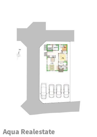 オール電化デザイナーズハウス丸亀市今津町④の区画図